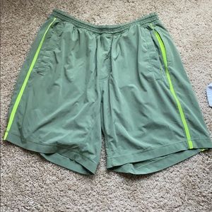 green lululemon mens shorts 9”